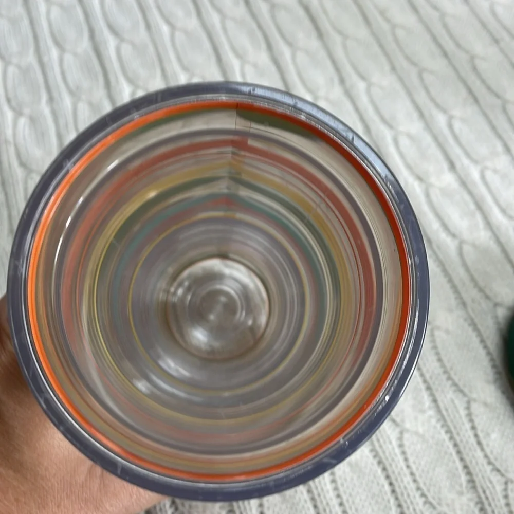 Tervis Fiesta collaboration 24oz tumbler with green lid. Coffee mug Hot/cold.